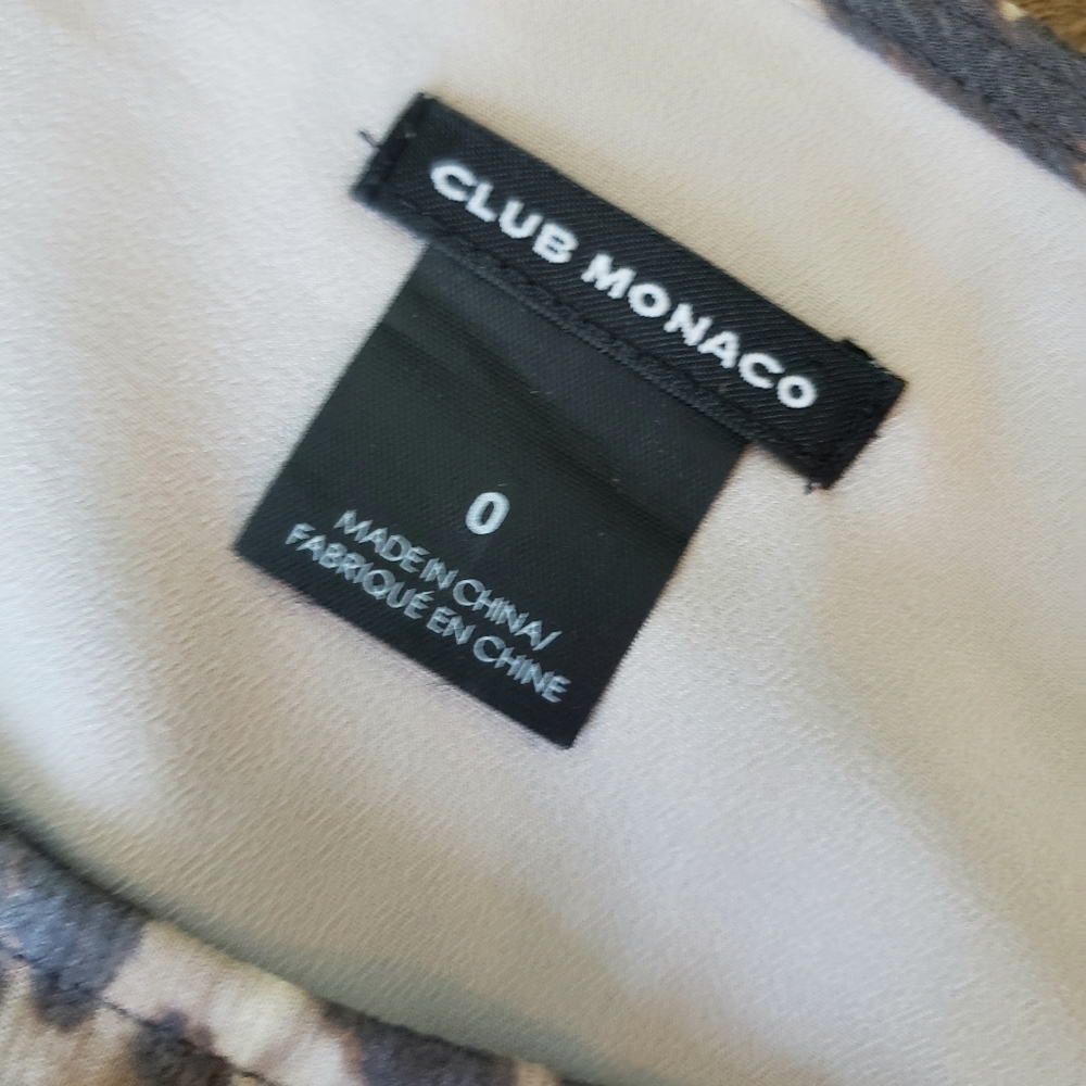 Club Monaco Organic Print Silk Skirt - Picture 9 of 11
